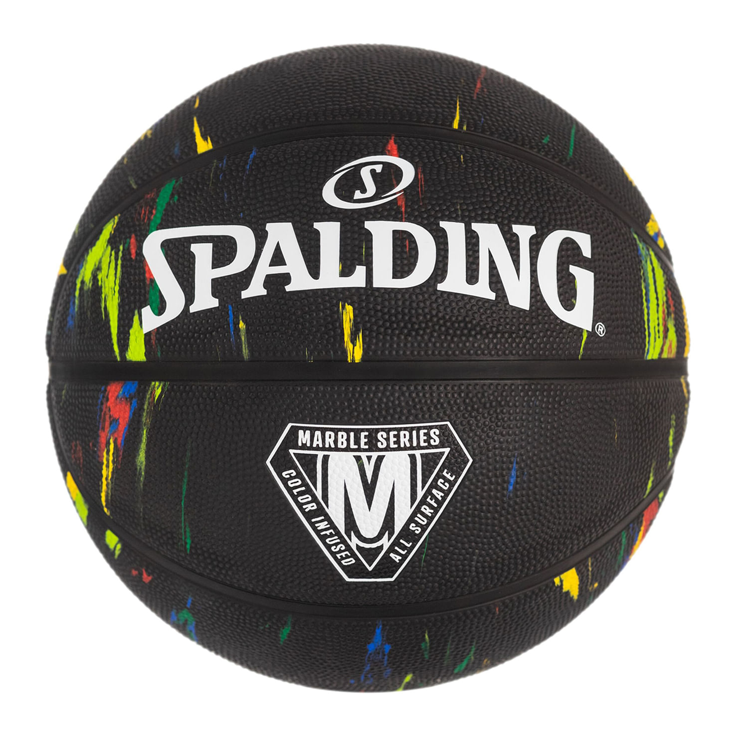 Bola de Basquete NBA Spalding Marble Series Rainbow Tam 7 - Branco